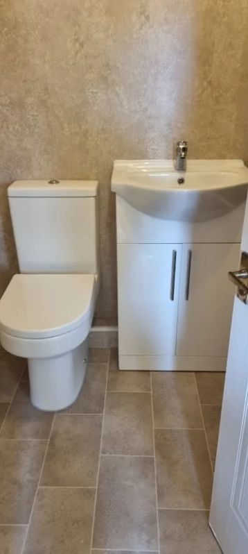 Cloakroom WC and vanity unit installation